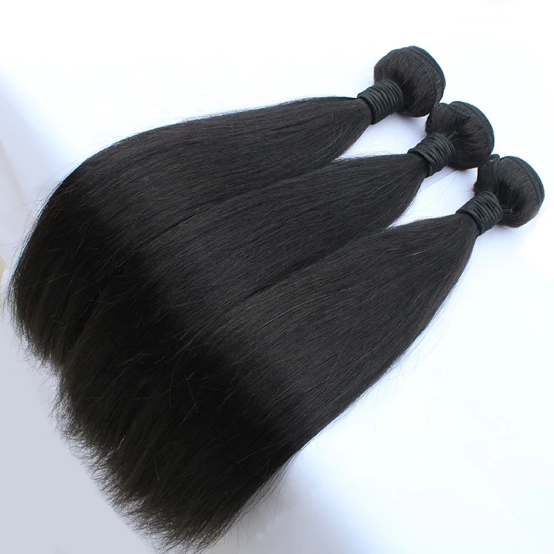 

Large Stock Fast Delivery Unprocessed Brazilian Straight Human Hair bundle Cuticle Aligned Hair, Natural black