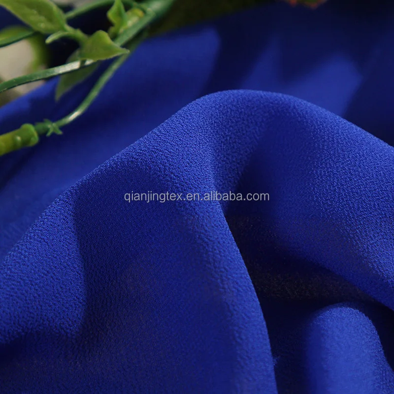 
Factory cheap price solid dyed high twisted polyester pearl chiffon fabric for long dress 