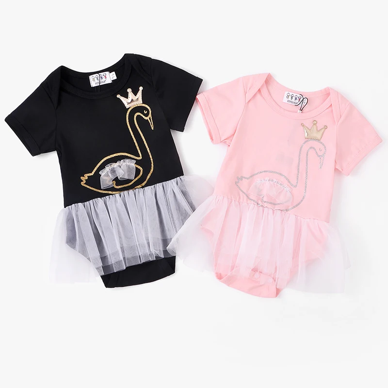 

Swan Baby Romper Girl Newborn Baby Lace Dress, Picture