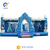 High quality ice princess activity bounce castle combo with slide, inflatable obstacle course combo for kids