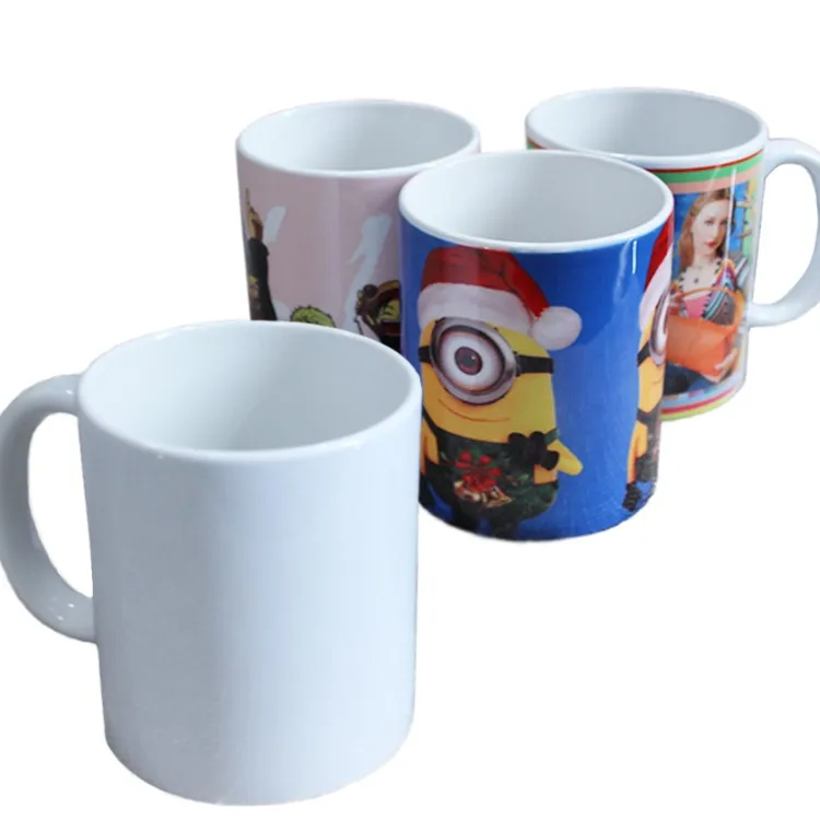 

11oz wholesale cup ceramic mug white plain coffee mug custom for sublimation, Super white