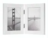 Wood Hinged Double Swivel Changeable Photo Frame for Table Top