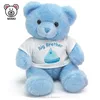 Personalised Super Soft Plush Teddy Bear With T shirts Custom Embroidery LOGO Kids Stuffed Animal Plush Boy Blue Teddy Bear
