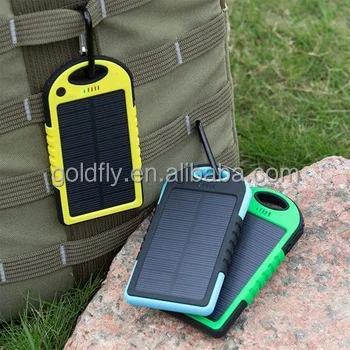 

5000mAh Solar Charger Waterproof Portable Polymer Lithium Battery Powerbank For iPhone 6/6 Plus 4s 5 5S iPod Samsung S6