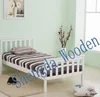 White Pine Single Bed Frame Slatted Base Solid Wood Wooden Bedroom Furniture NEW