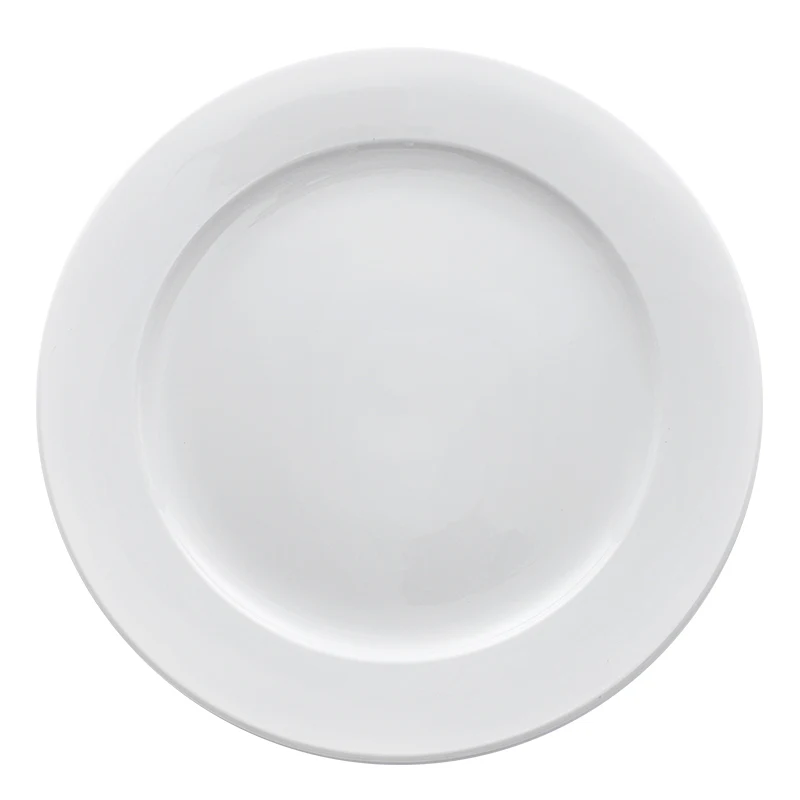 

Restaurant 10" Ceramic Bulk Underplates White Dinner Plates For Restaurant, Plate Porcelain White/