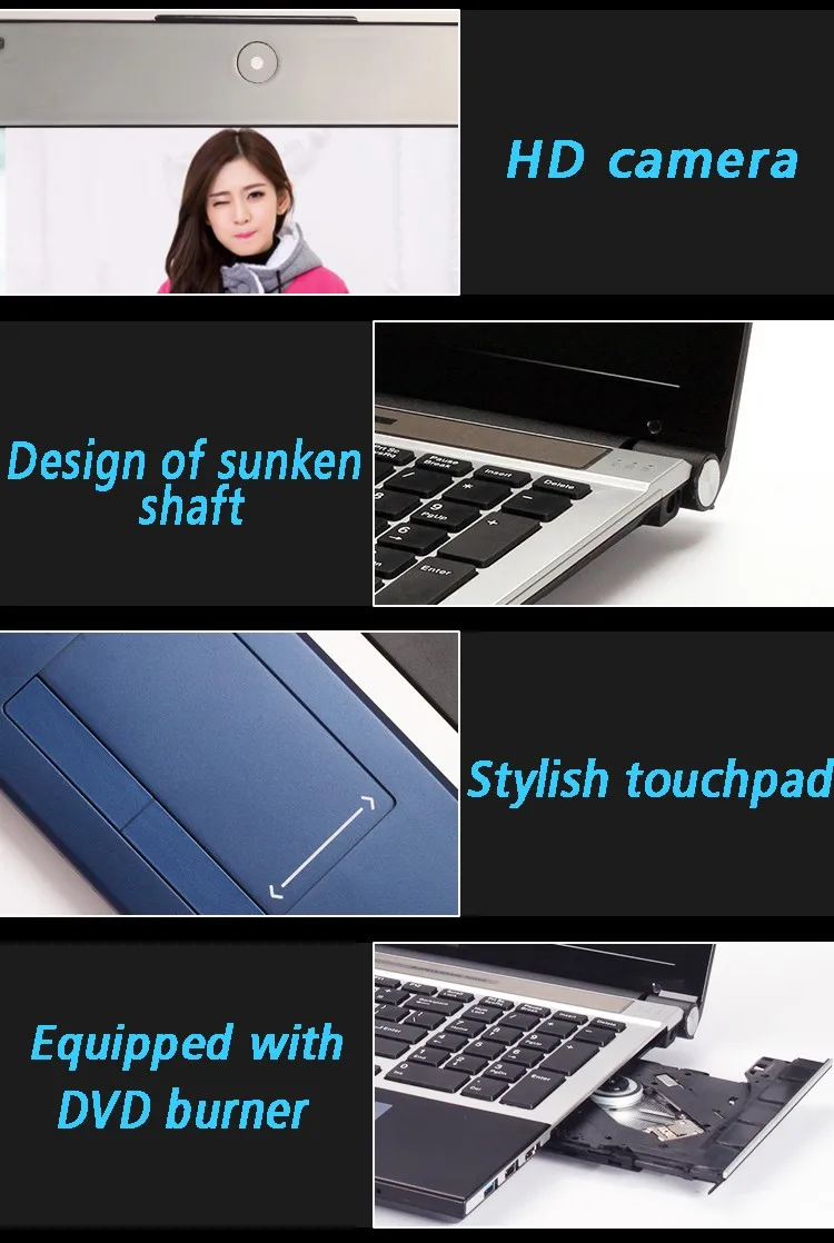 Blue Netbook With Internal Dvd Drive 8gb Ram 1tb 15.6'' Laptops