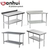 2-tier stainless steel coffee tea table glass tea table design with legs