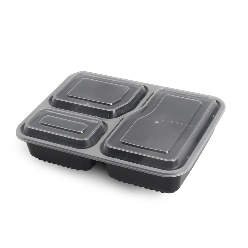 Sz-311 Disposable Containers Plastic Food Tray With 3 Compartments ...