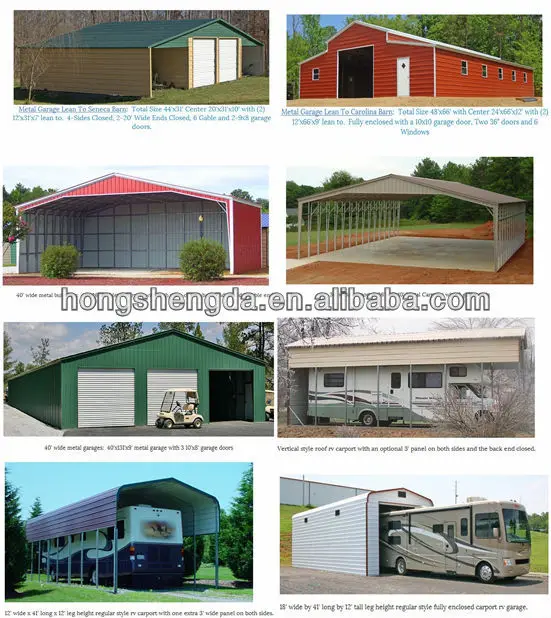 Low Cost Garage Shed Designs/ Steel Garage Buildings /portable Garage