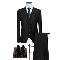 

wholesale Men's Classic 3 pieces business suits man Bright colors Black White Yellow Green Wine Red Navy Blue Grey suit