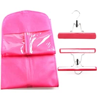 

Black pink white packaging bag with zipper hanger hair extensions packaging bag for packing clip weft hair and ponytail