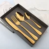 customized cheap hot sale stainless steel flatware 4pcs cutlery set tableware set with gift box for kitchen
