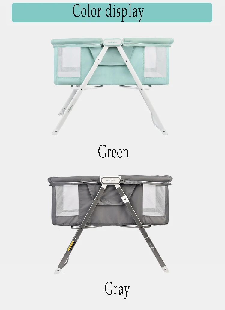 2018 New Factory Metal Wooden Baby Beside Bed Baby Cot Baby Sleepler