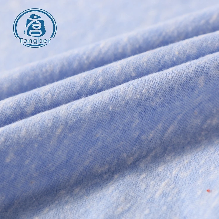 knitted polyester cotton rayon tcr slub jersey fabric