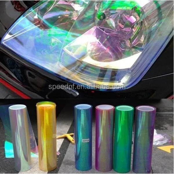 

High transparency pvc adhesive headlight protection chameleon car headlight sticker car lamp film