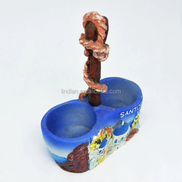 Personalized Greek Aegean Sea Santorini Tourism Souvenir Gift 3d Blue