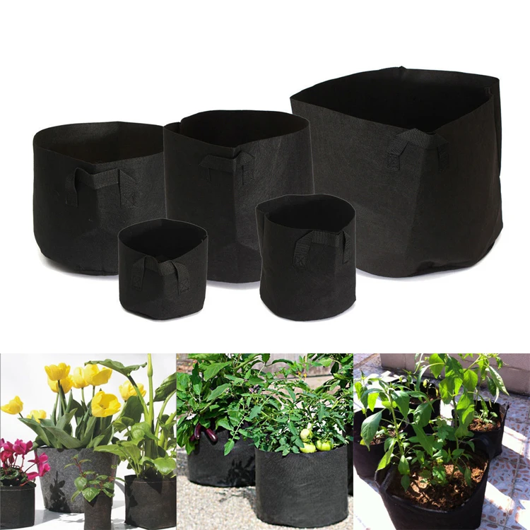 Eco Friendly Recyclable Garden Felt Grow Bags With Handles Buy Grow