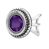 Custom Adjustable Natural Stone Womens Sliver Jewelry Ring