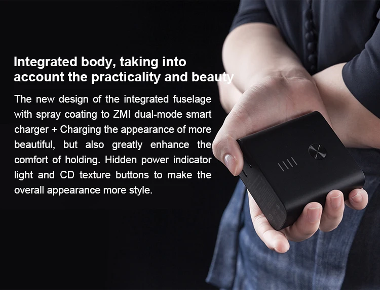 New ZMI dual-mode smart charger + Charging Po (5200) mobile power charging Po fast charging portable mini