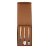 Luxury 4 Piece Cutlery Wooden Salad Server Set Wooden Handle Flatware Set