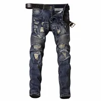 

Motorcycle jeans Pants Beggar clothes new fashion stretch men's jean