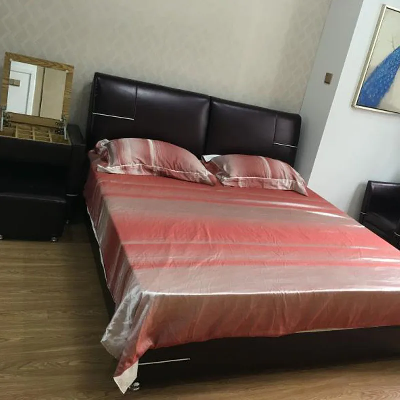 Hot selling multifunction modern leather bed with dresser mirror and sofa