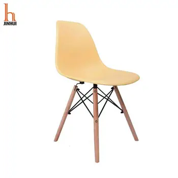 Wood Chair Leg Yellow Waiting Room Cheap Indoor Shop Factory