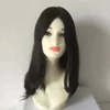 Mongolian hair Black jewish wig topper kippah fall