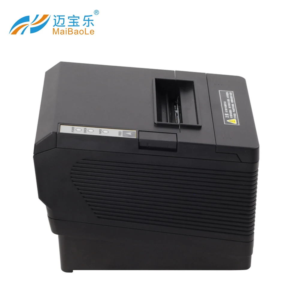 

80mm thermal printer of restaurant shop online order printer, Black