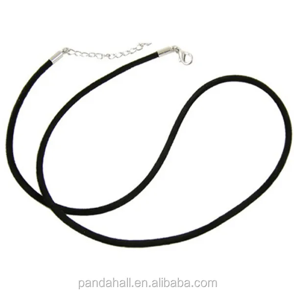 

PandaHall 17 2mm Thick Black Imitation Jewelry Leather Cord Necklace Jewelry Making