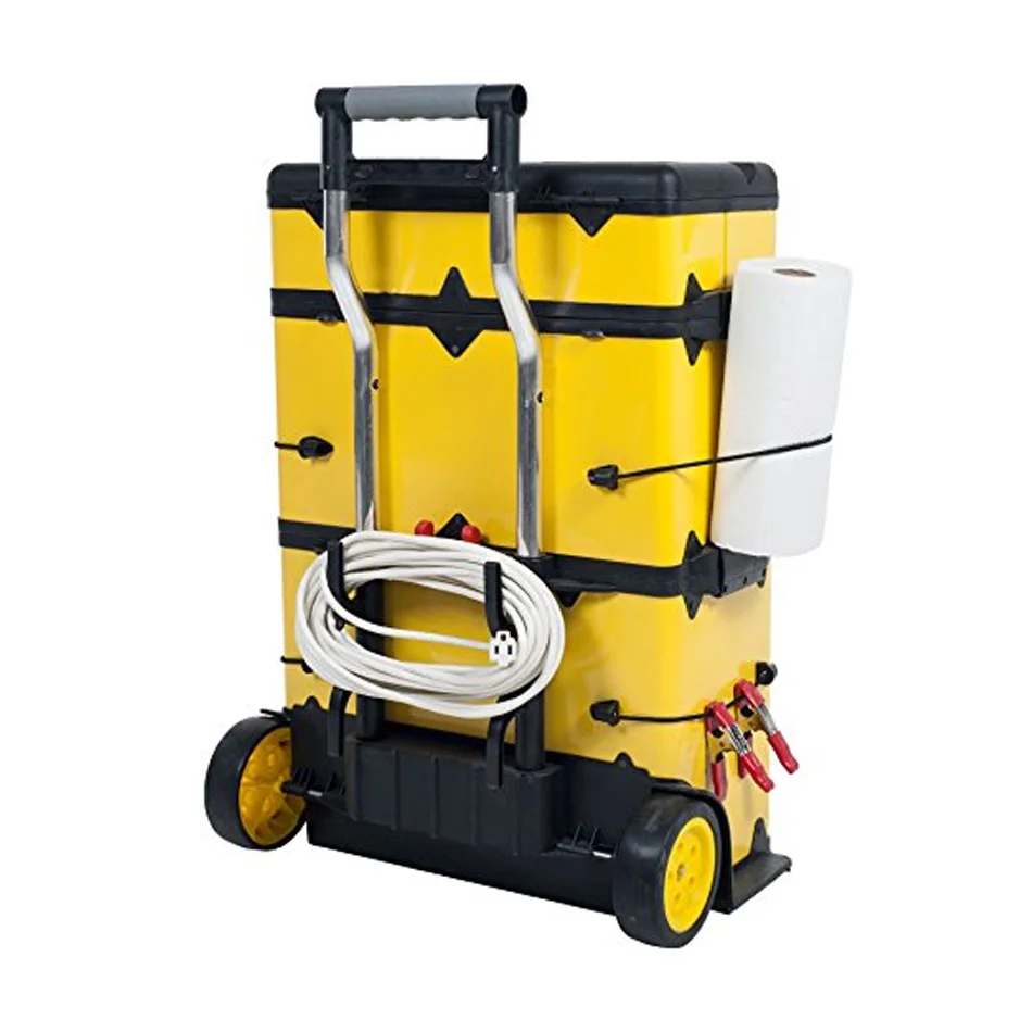 
Heavy Duty Stackable Storage Empty Tool box Rolling Mobile Organizer Tools Case 
