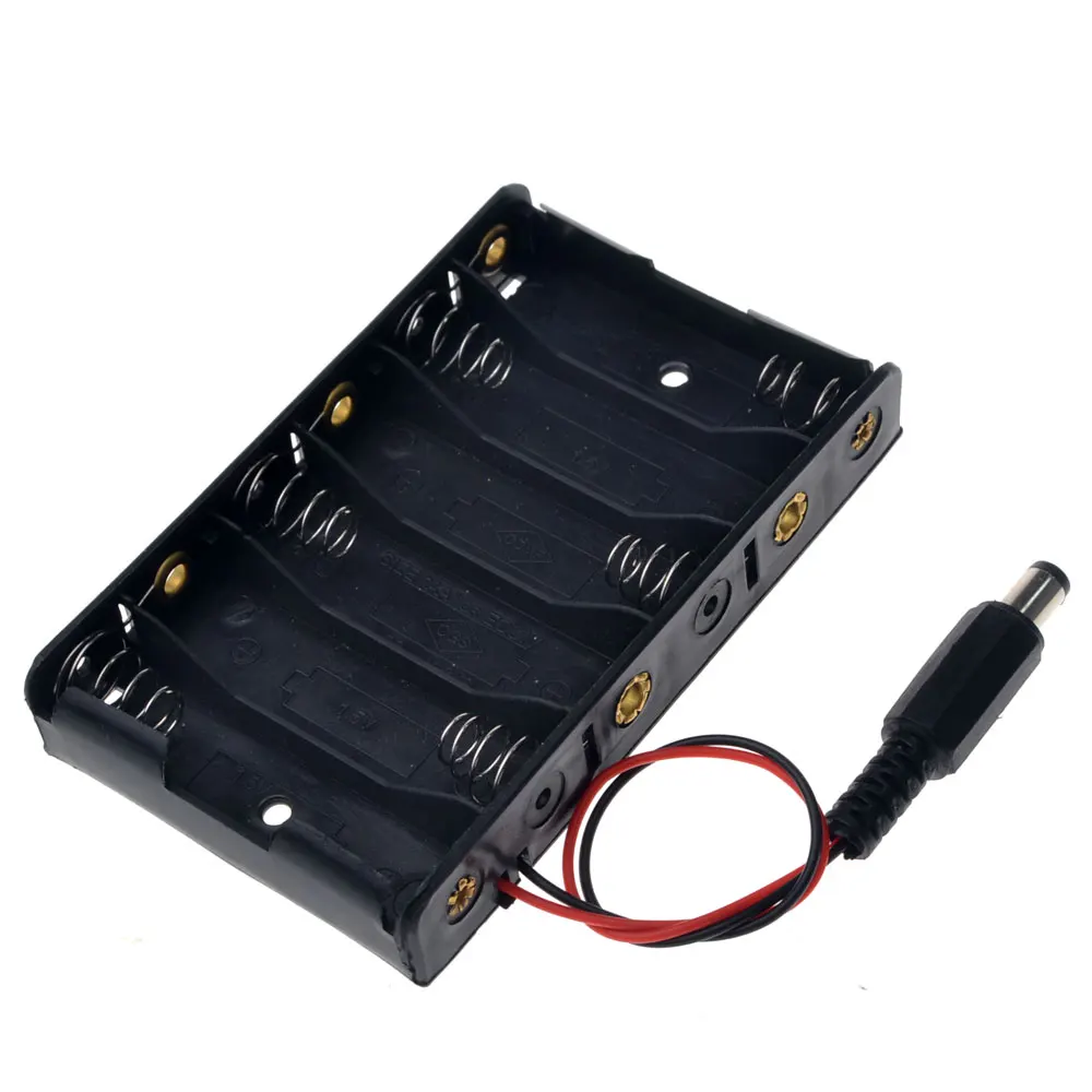 2PCS 6*AA 9 V Batterie Titulaire boîte étui avec fil sans couvercle 6xAA 6x1.5V