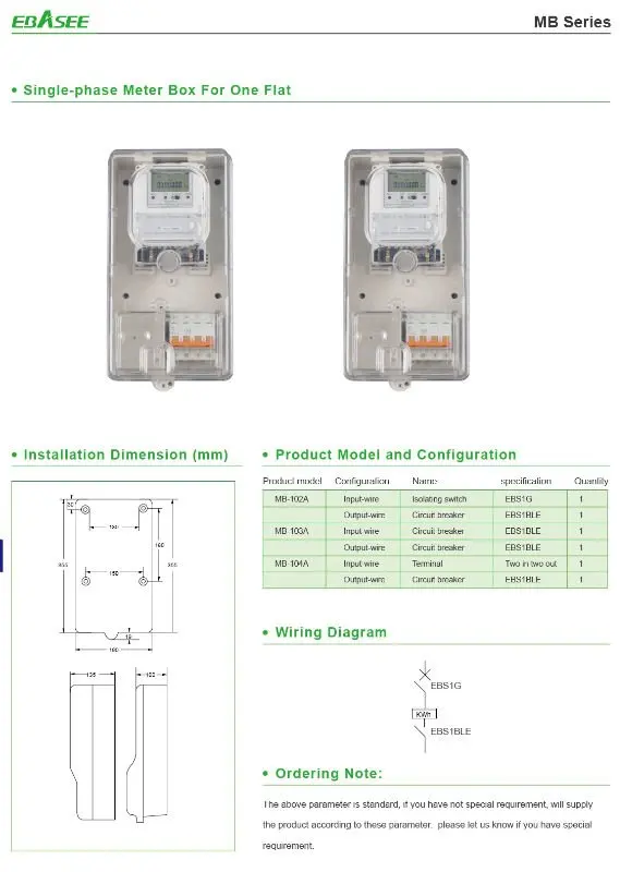 Mb Single Phase Electric Meter Box Buy Single Phase Electric Meter