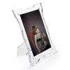 5 x 7 Ornate Border Clear Acrylic Magnetic Picture Frame For Tabletop