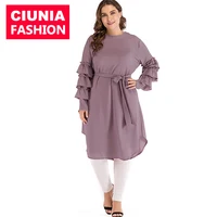 

2117# Abaya Muslim Islamic Clothing Wholesale Women Tunic Tops Turkish Style Blouse