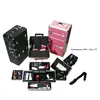 Beautiful PVC+ABS+PU leather aluminum trolley make up case with trays