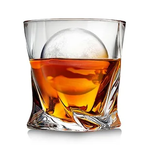Image of Wholesale 300ml Special Shaped Twisted Whisky Glass