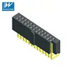 2.54mm pitch female header double row with polarization R/A type H=8.5mm HY1012-17