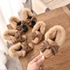 2019 New kids girls fur shoes spring autumn winter children's casual bowknot princess leather shoes