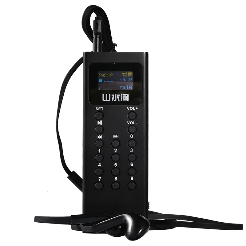 

Wireless auto trigger audio tour guide system, Black / white