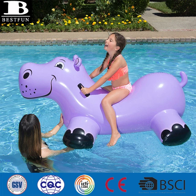 inflatable hippo pool toy