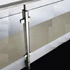 Balcony square glass railing stainless steel metal fence post