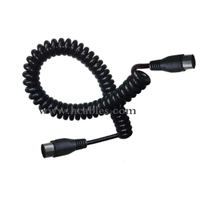 Din Power Cable 34567101213 Pin Spiral Insulated Pvc Stranded Conductor Type For Power 3035