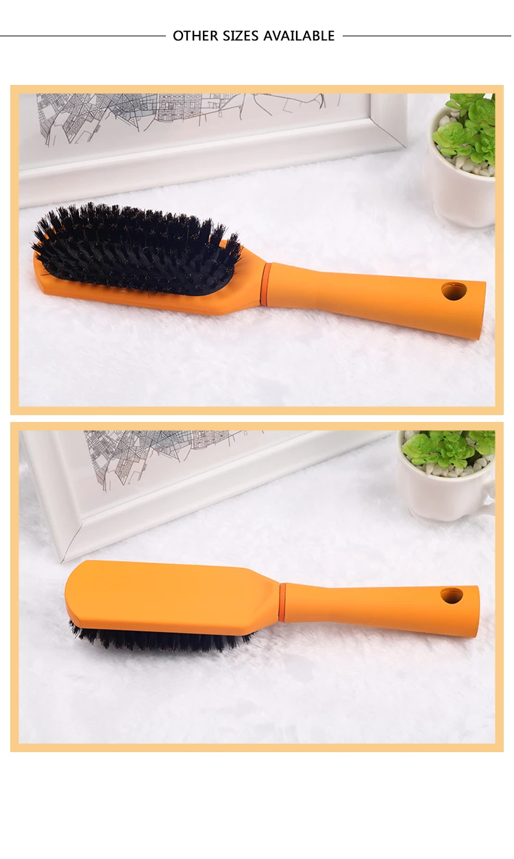 EUREKA A9550NHR Bristle brush Paddle Cushion Hair Brush for All Hair Types Ball-Tip Nylon Pins Anti-Slide Handle Hairbrush