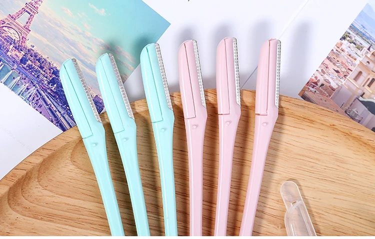Cosmetic Makeup Facial Hair Remover Trimmer Eyebrow shaver Plastic Mini Eyebrow Razor.jpg