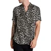 100% viscose leopard printed man shirt