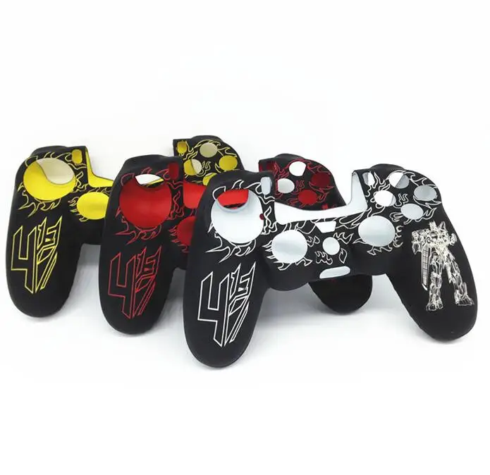 

Silicone Skin Protective Case with Thumb Grips joystick rubber cover For PS4 Controller Skin accessories