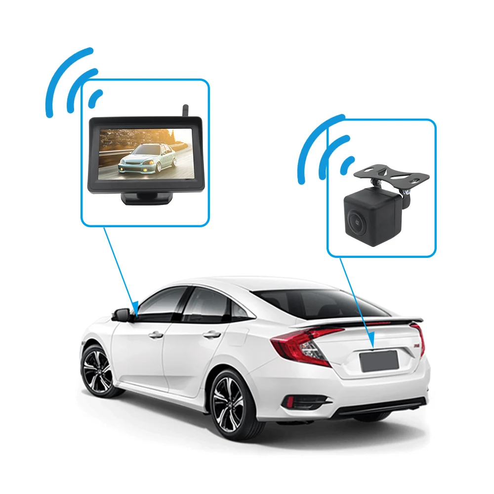2019 120 Degree Len Camera And Monitor Truck wireless camera Improved 6 Lenses Upgrade Version With IP67 Waterproof