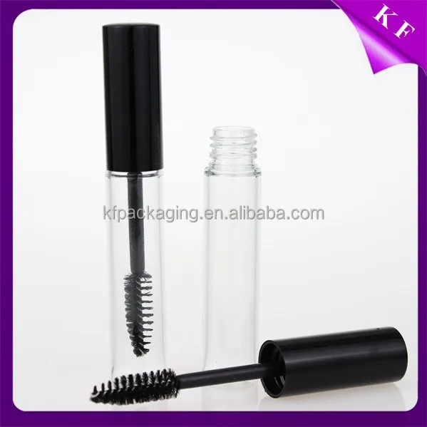 
Black Simple Design Empty Mascara Tube Packaging with Fiber Brush 